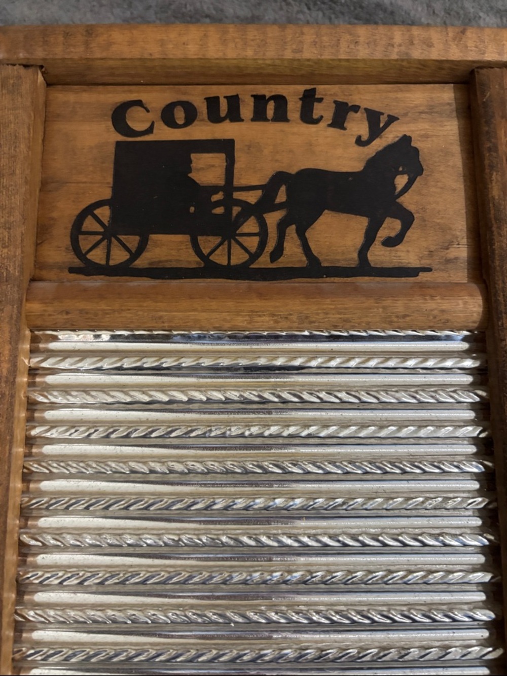 Country Decorative Washboard Wall Cabinet/Shelves and Pegs - Picture 7 of 9